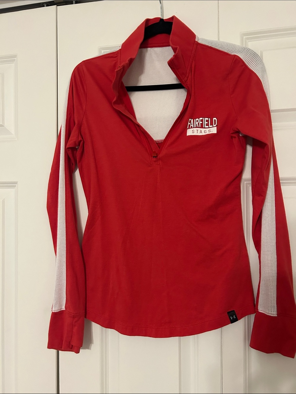 Fairfield University Stags Women's Red Quarter-Zip Performance Top